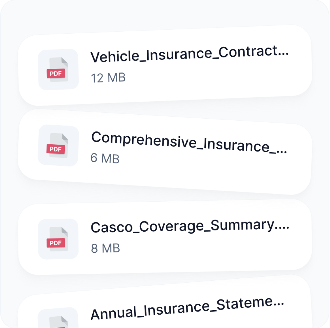 All insurance documents
